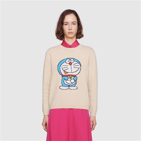 doraemon x gucci wool sweater|Doraemon x Gucci colors.